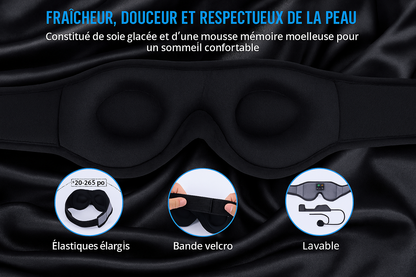 3D Eye Mask Music Play Sleeping Headphones with Built-In HD Speaker Mask for Sleep Headphones Bluetooth